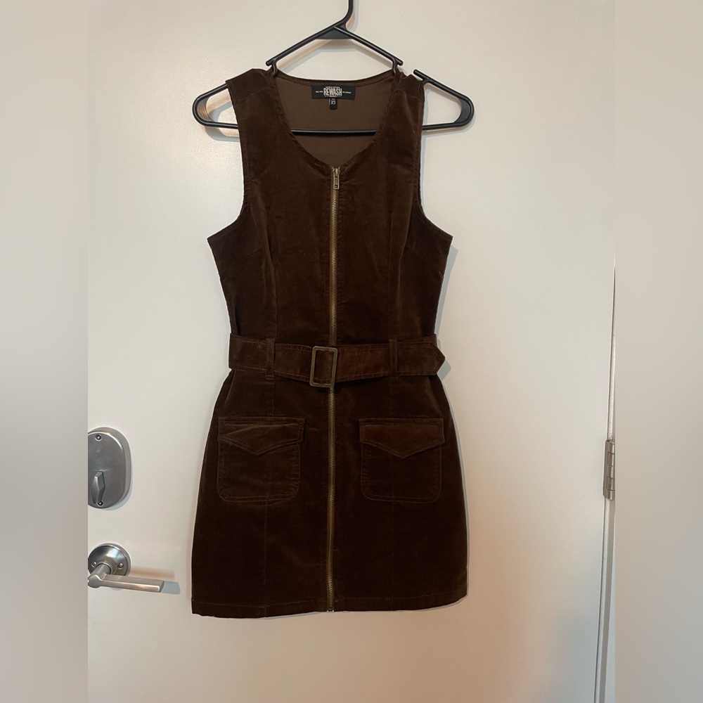 Adorable brown corduroy dress